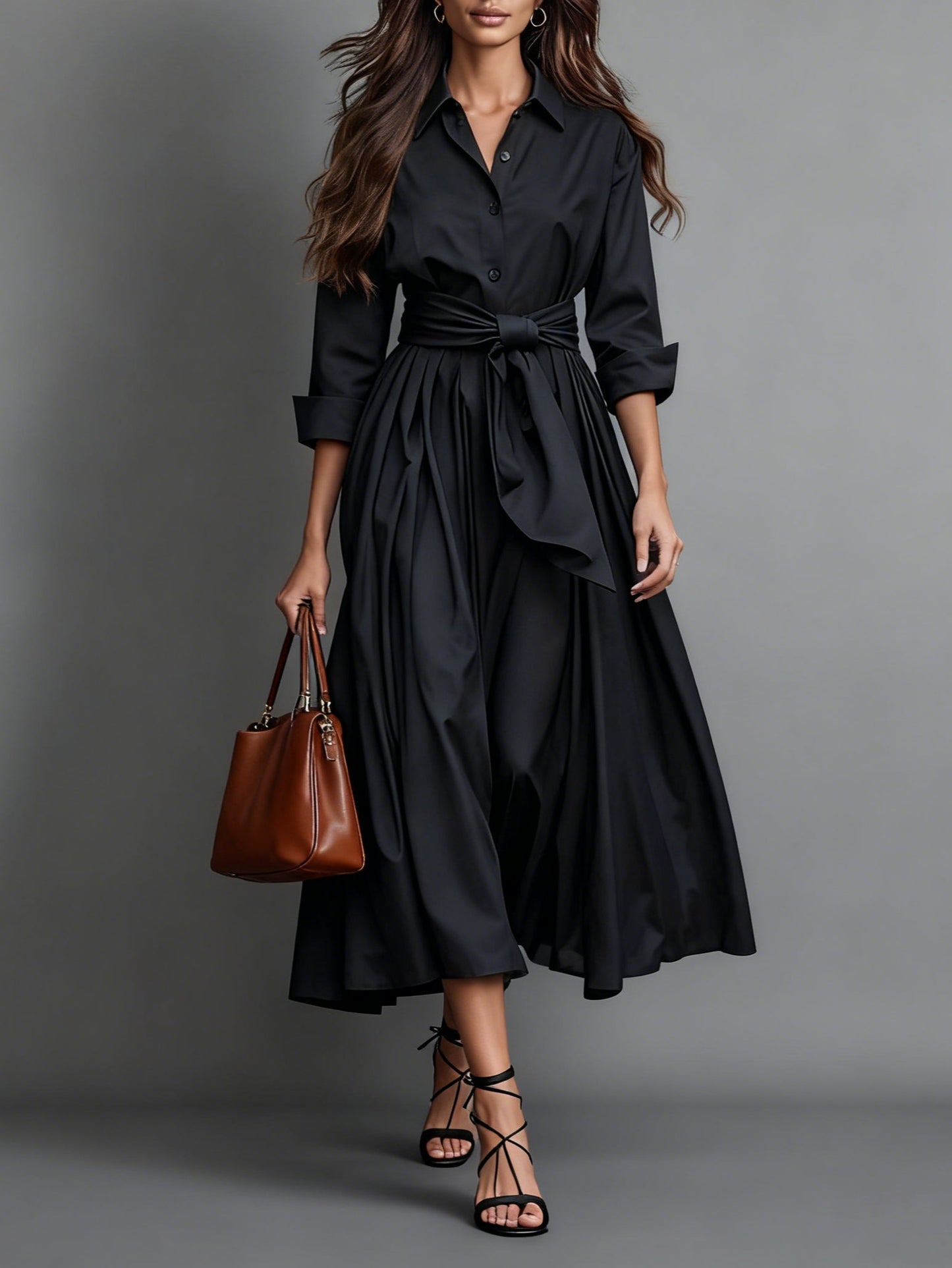 Marise | Robe Longue Élégante Avec un Nœud