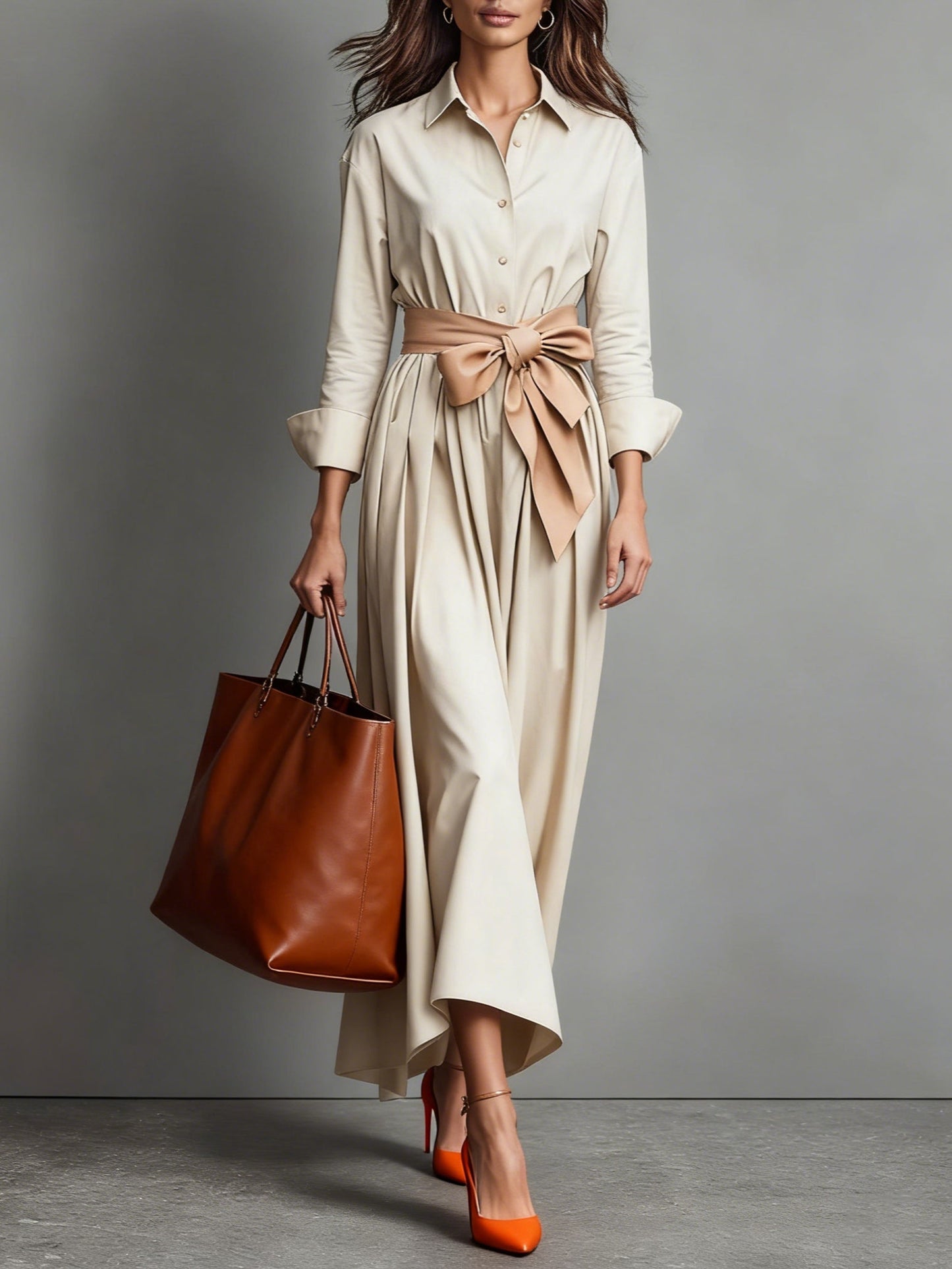 Marise | Robe Longue Élégante Avec un Nœud