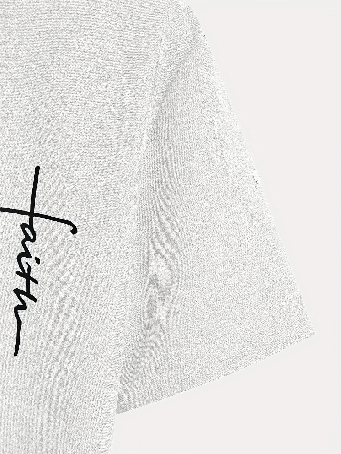 Leblanc | Chemise Élégante à Manches Courtes et Col Montant