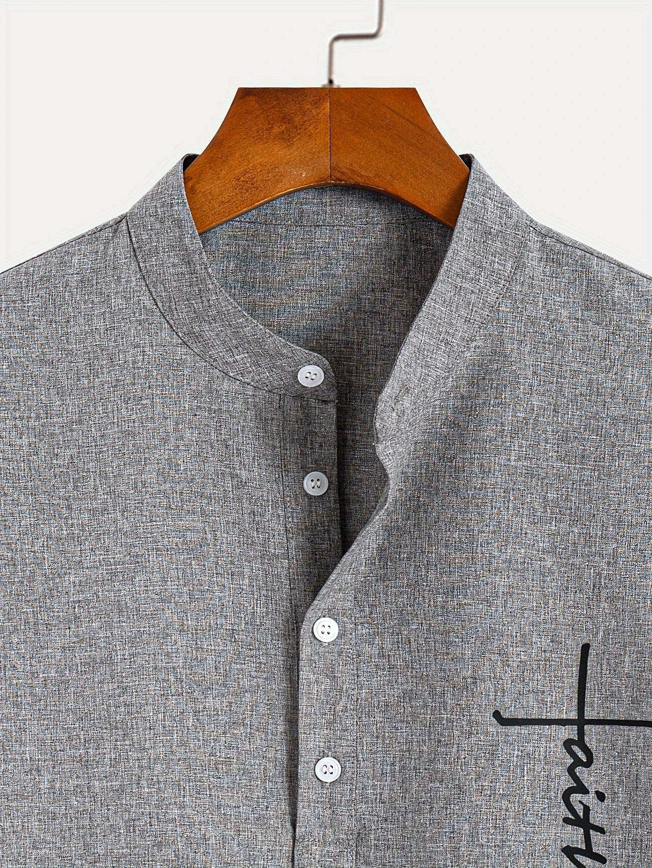 Leblanc | Chemise Élégante à Manches Courtes et Col Montant