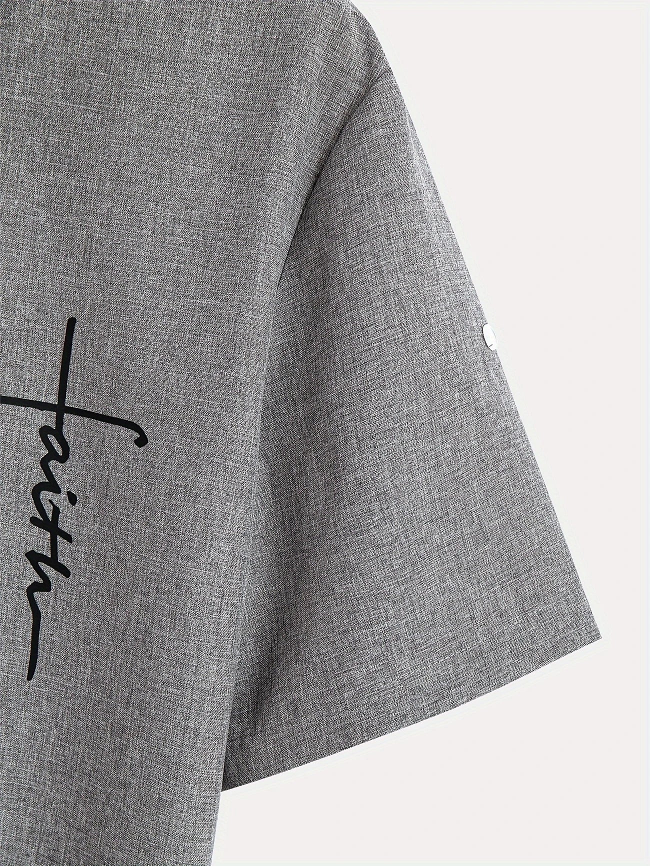 Leblanc | Chemise Élégante à Manches Courtes et Col Montant