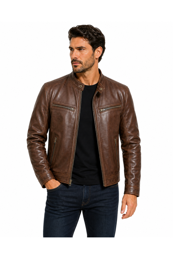 Veste en Cuir Vintage