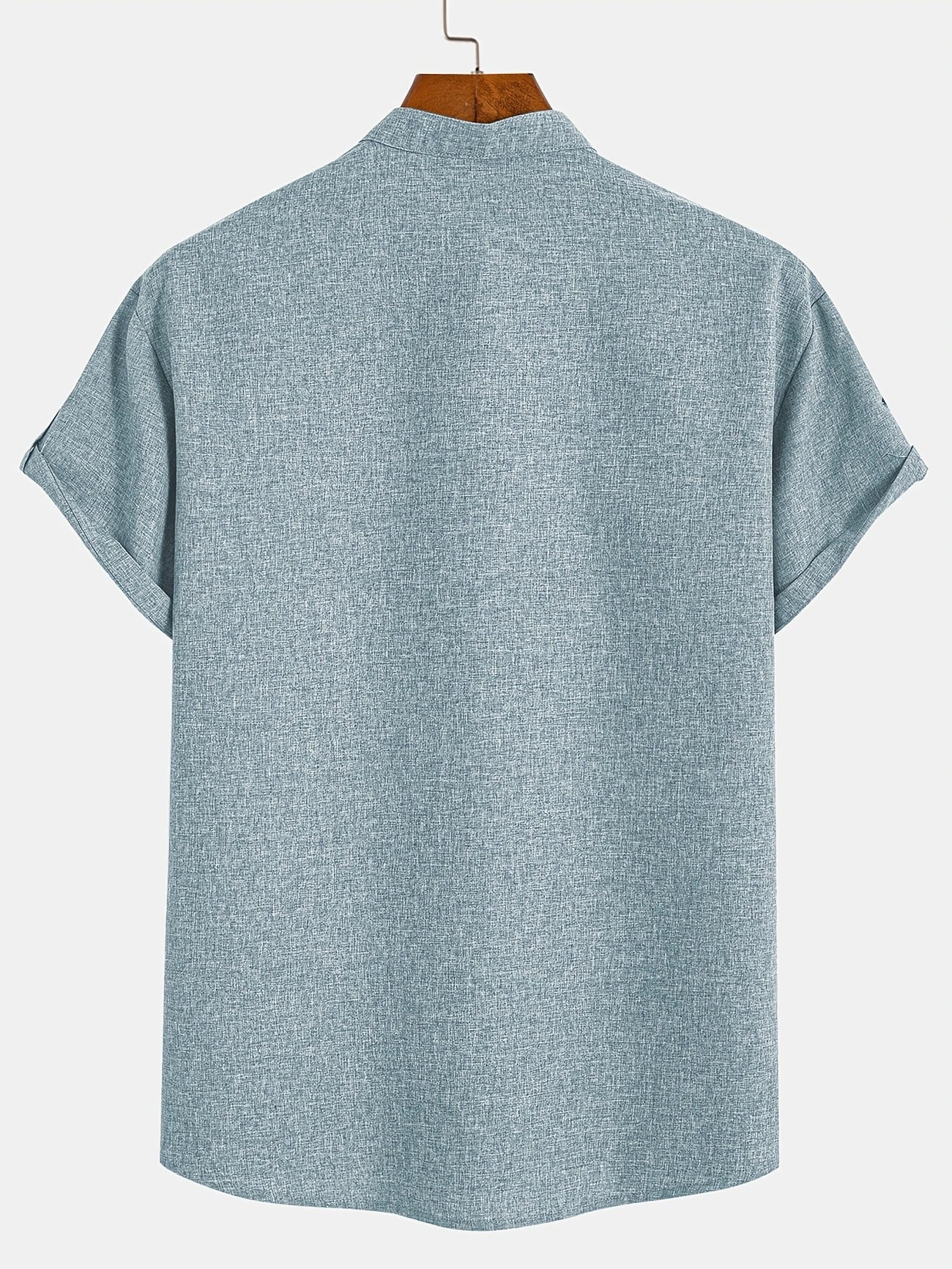 Leblanc | Chemise Élégante à Manches Courtes et Col Montant