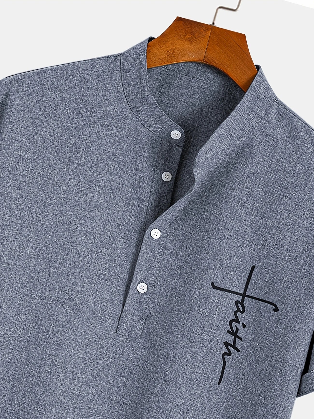 Leblanc | Chemise Élégante à Manches Courtes et Col Montant