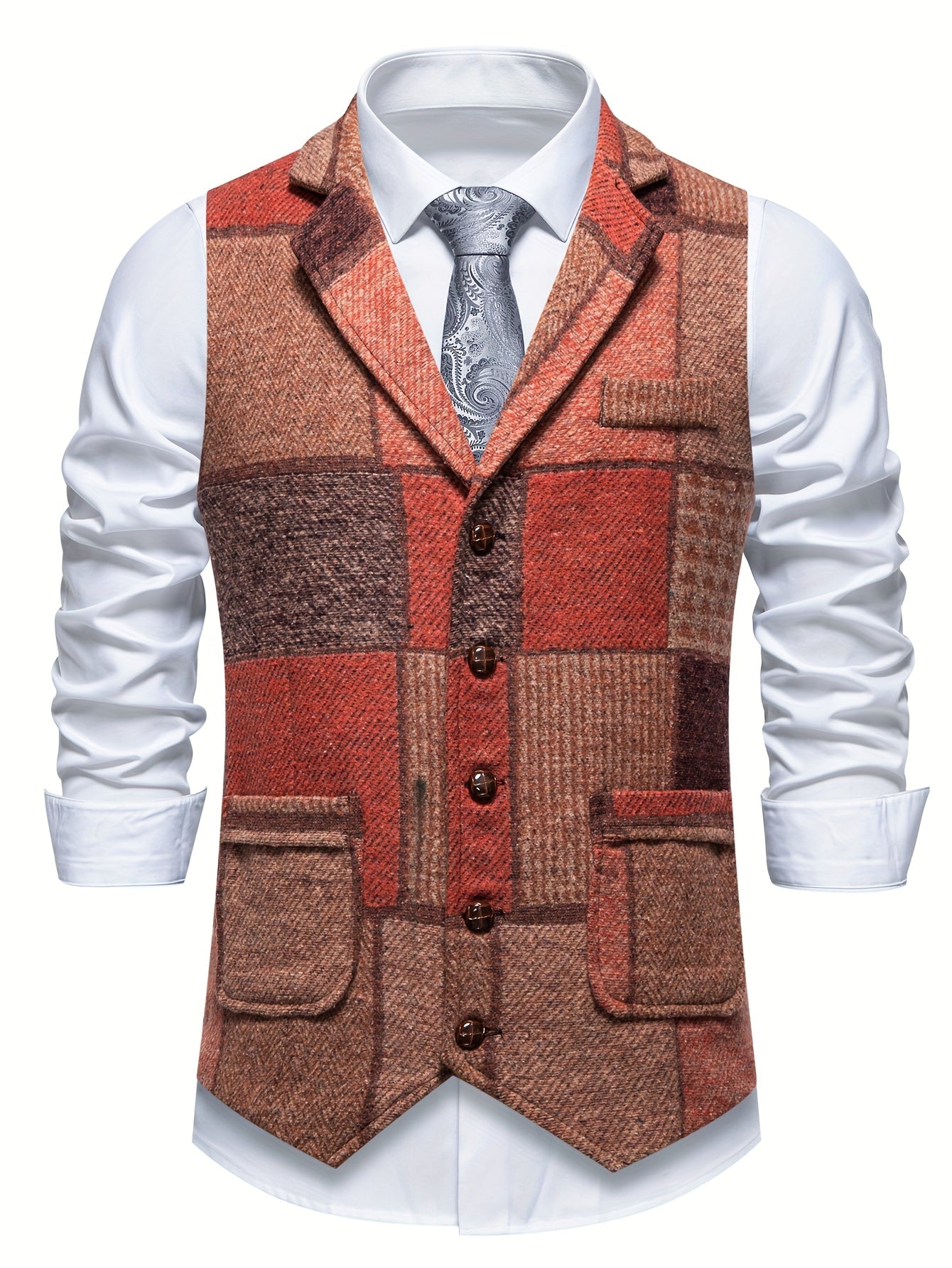 Gilet Patchwork Élégant