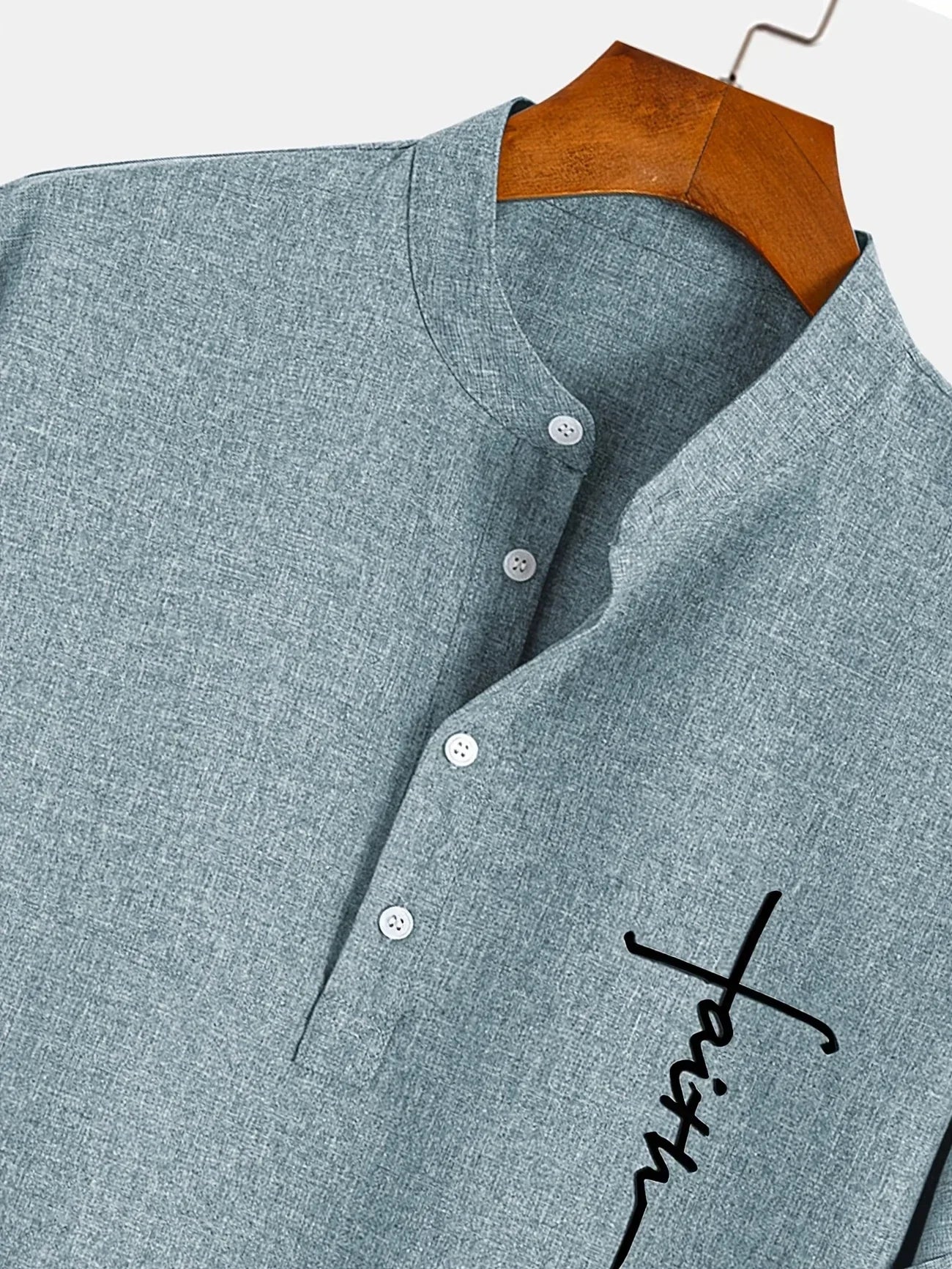 Leblanc | Chemise Élégante à Manches Courtes et Col Montant