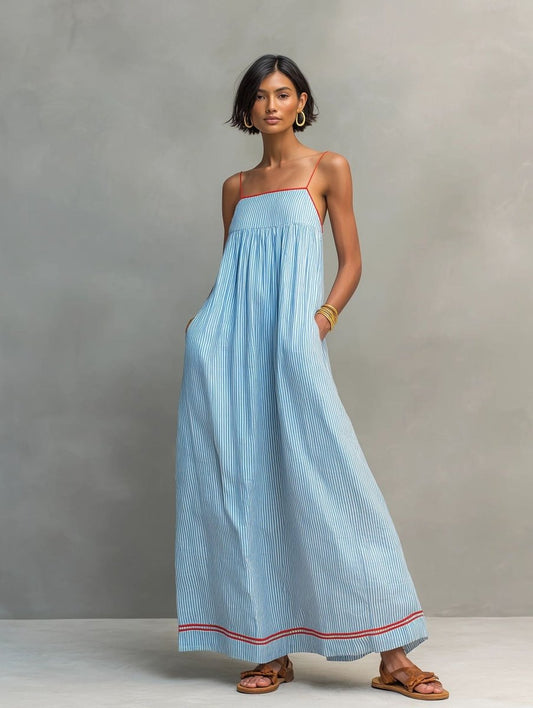 Livia | Robe Longue Élégante Sans Manches