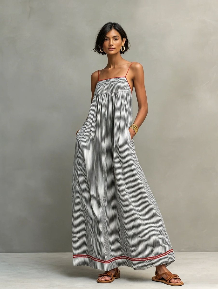 Livia | Robe Longue Élégante Sans Manches