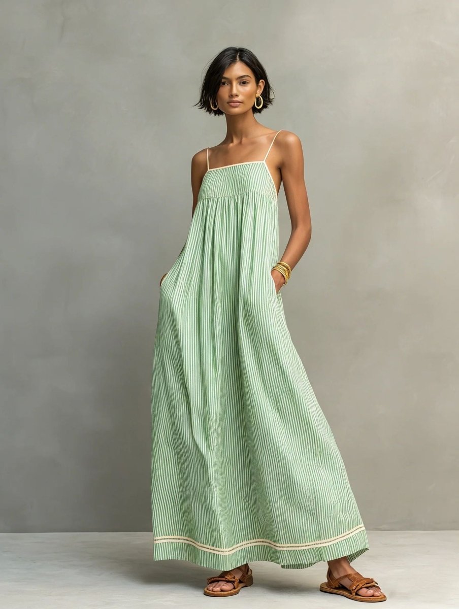 Livia | Robe Longue Élégante Sans Manches