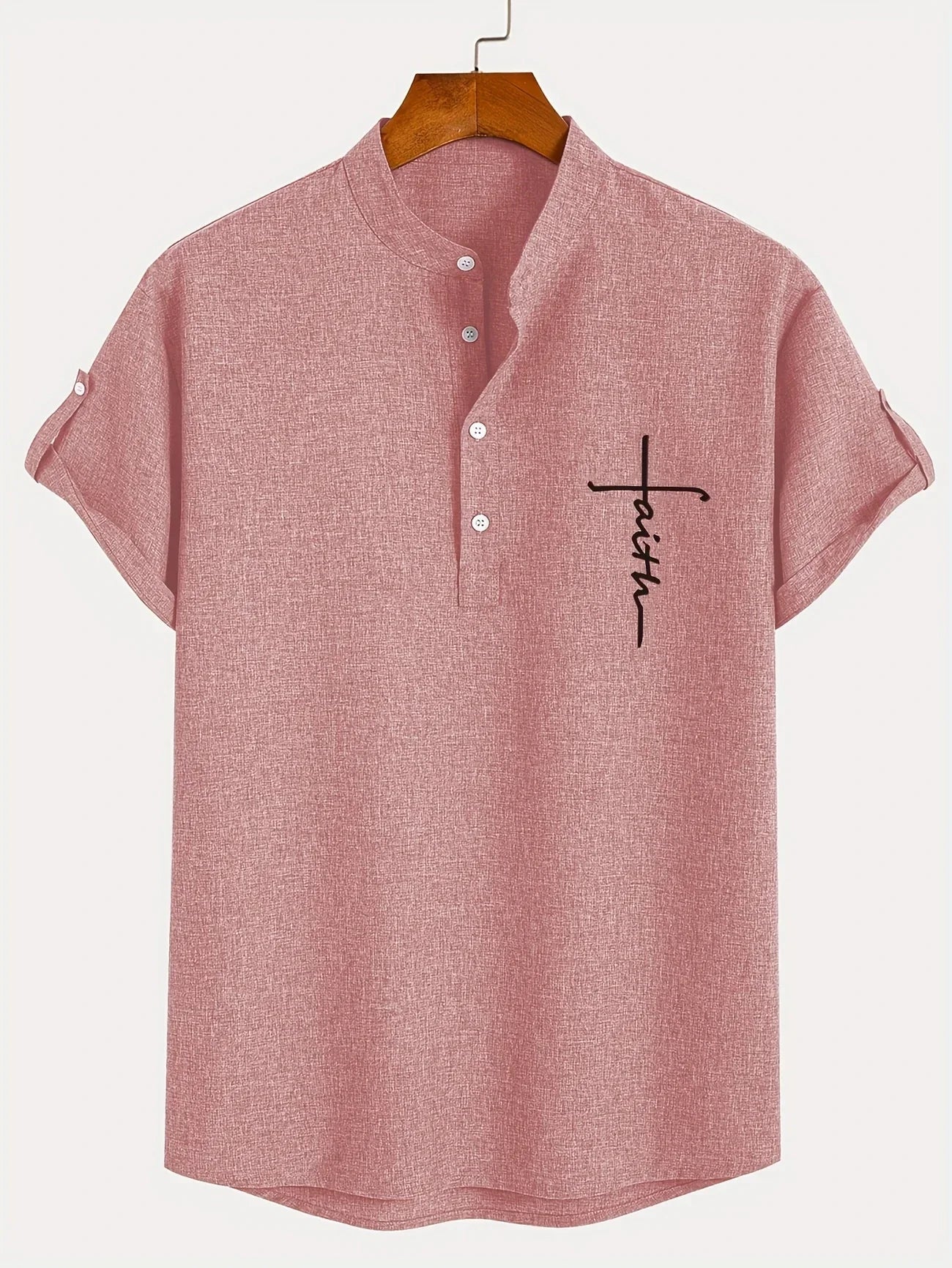 Leblanc | Chemise Élégante à Manches Courtes et Col Montant