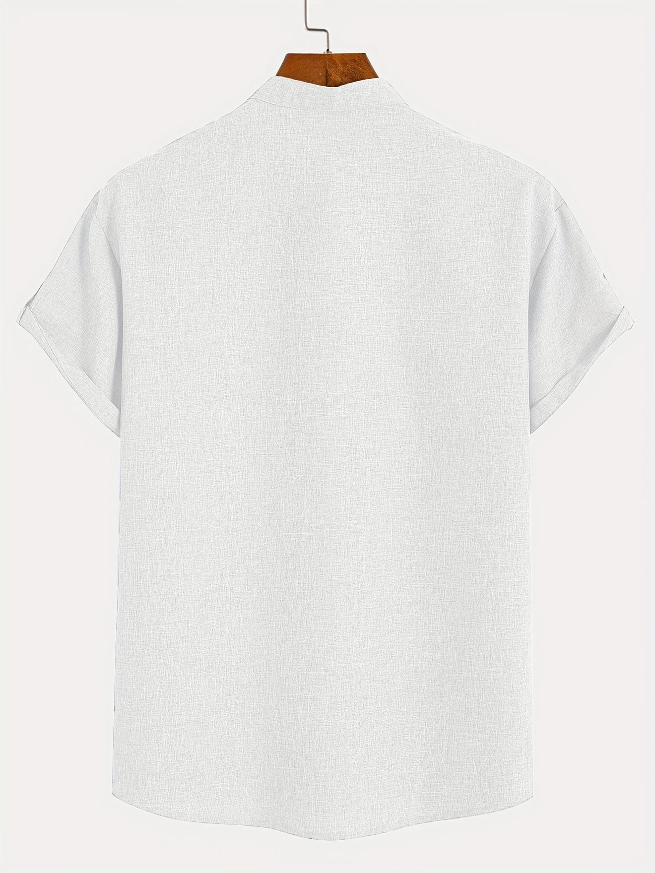 Leblanc | Chemise Élégante à Manches Courtes et Col Montant
