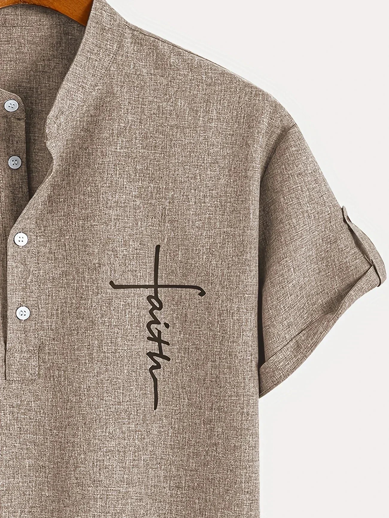 Leblanc | Chemise Élégante à Manches Courtes et Col Montant