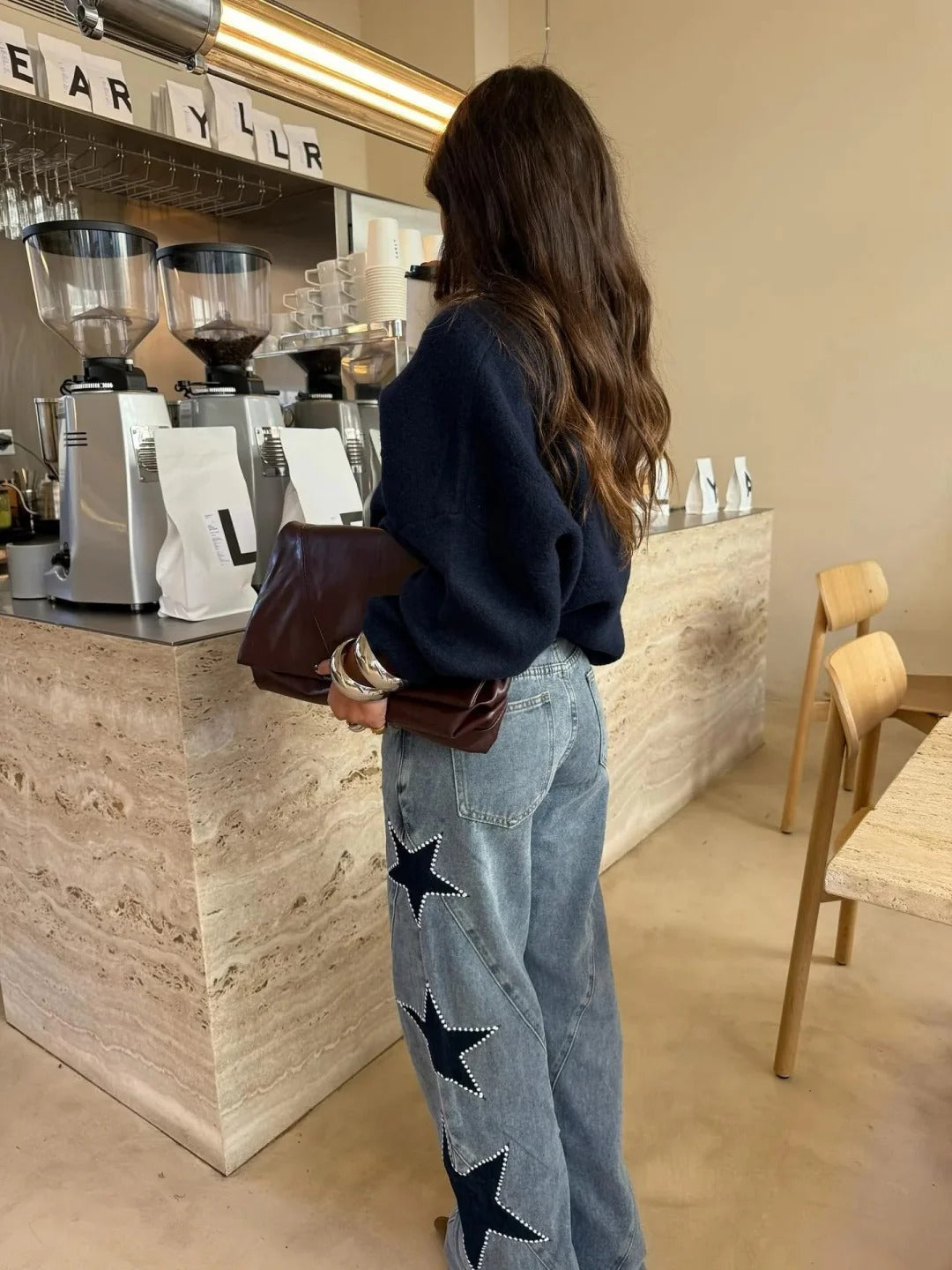 Pantalon Chic à Étoiles